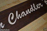 Laser Engraved and Inlaid House Address or Store Retail Wooden Sign
