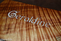 Jewelry Box, Custom Made, Flamed Hawaiian Koa two suede lined Tiger Maple trays