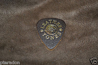 Timber Tones Brown Leather Ukelele or guitar or bass picks, med softness level