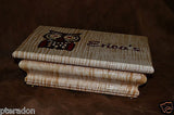 Jewelry Box ,Custom Made, exotic wood tops, laser inlaid, with 2 trays, glossed