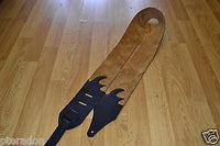 Carlino Custom Soft Upholstery Leather and Suede Guitar Strap Black