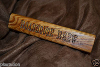 Laser Engraved Bar Tap Handles, Bar Taps, from Reclaimed Heart Pine, Old Growth