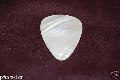 Timber Tones "Shell Tones" Fresh Water White Mother of Pearl Guitar Pick