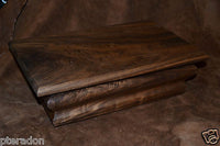 Jewelry Box, Custom Made, Flamed Bastogne Walnut, two Peruvian Walnut trays