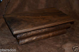 Jewelry Box, Custom Made, Flamed Bastogne Walnut, two Peruvian Walnut trays