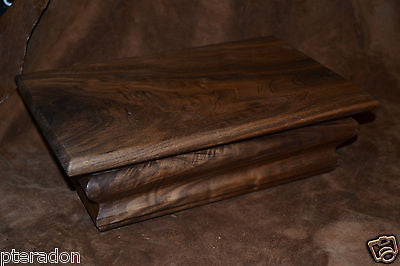 Jewelry Box, Custom Made, Flamed Bastogne Walnut, two Peruvian Walnut trays