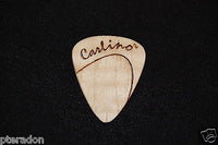 Laser Engraved Carlino Expression Wooden Guitar Picks, Tapered, Curly Maple