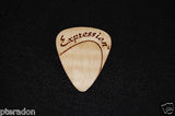 Laser Engraved Carlino Expression Wooden Guitar Picks, Tapered, Curly Maple