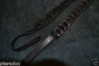 Franklin Guitar Strap # 7-BK Mandolin Strap, soft black glove leather, woven