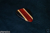 Timber Tones Zone Tones, Padauk Based, laminated guitar pick,w/haldu, Ebony