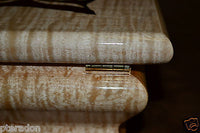 Jewelry Box ,Custom Made, exotic wood tops, laser inlaid, with 2 trays, glossed