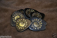 Timber Tones Black Leather Ukelele or guitar or bass picks, hard level