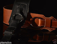 Franklin NEW Bass Strap, NEW with huge chrome rings Black Leather BR-BK-BK