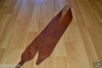 Carlino Custom Soft Upholstery Leather and Suede Guitar Strap Torino Brown