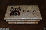 Jewelry Box ,Custom Made, exotic wood tops, laser inlaid, with 2 trays, glossed
