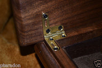 Jewelry Box, Custom,Flamed Bastogne Walnut, Monogrammed, 2 Peruvian walnut trays