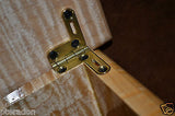 Jewelry Box ,Custom Made, exotic wood tops, laser inlaid, with 2 trays, glossed