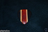 Timber Tones Zone Tones, Padauk Based, laminated guitar pick,w/haldu, Ebony