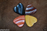 Timber Tones Heart Tones 4 pack Exotic Wood Guitar Picks Full Set