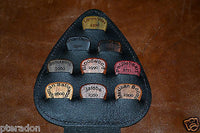 Timber Tones Leather Pick Holder, Complete Exotic Wood Pick Set, standard series