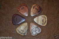 Timber Tones Leather Pick Holder, Complete Exotic Wood Pick Set, standard series