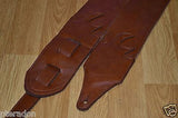 Carlino Custom Soft Upholstery Leather and Suede Guitar Strap Torino Brown