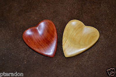Timber Tones Heart Tones 2 pack Exotic Wood Guitar Picks, RB Rosewood, Katafray