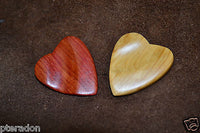Timber Tones Heart Tones 2 pack Exotic Wood Guitar Picks, RB Rosewood, Katafray