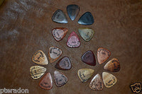 Timber Tones Leather Pick Holder, Complete Exotic Wood Pick Set, standard series