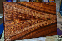 Jewelry Box, Custom Made, Flamed Hawaiian Koa two suede lined Tiger Maple trays