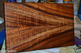 Jewelry Box, Custom Made, Flamed Hawaiian Koa two suede lined Tiger Maple trays
