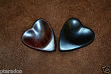 Timber Tones Heart Tones 2 pack Exotic Wood Guitar Picks, Ebony and Rosewood