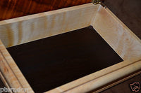 Jewelry Box, Custom Made, Flamed Hawaiian Koa two suede lined Tiger Maple trays