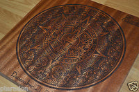 Laser Engaved Mayan Calendar Aztec Dec 21, 2012 in Sapele Mahogany