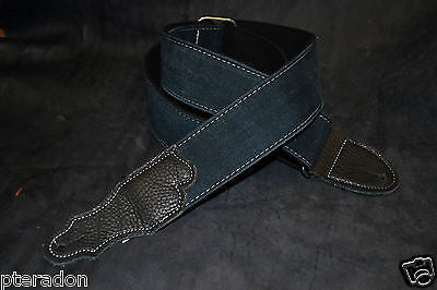 Franklin DD-BK-BK Cotton Black Canvas Strap with Black Leather Ends