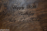 Jewelry Box, Custom Made, Flamed Bastogne Walnut, Full Inlaid Engraved Name