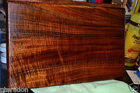 Jewelry Box, Custom Made, Flamed Hawaiian Koa two suede lined Tiger Maple trays