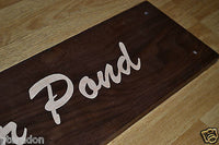 Laser Engraved and Inlaid House Address or Store Retail Wooden Sign