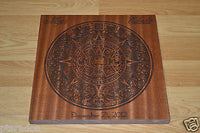 Laser Engaved Mayan Calendar Aztec Dec 21, 2012 in Sapele Mahogany