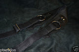 Franklin NEW Bass Strap, NEW with huge chrome rings Black Leather BR-BK-BK