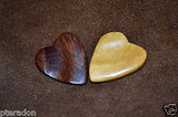 Timber Tones Heart Tones 2 pack Exotic Wood Guitar Picks, Ind Rosewood, Katafray