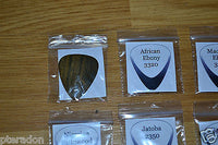 Timber Tones Leather Pick Holder, Complete Exotic Wood Pick Set, standard series