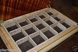 Jewelry Box, Custom Made, Flamed Hawaiian Koa two suede lined Tiger Maple trays