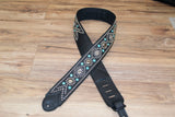 Carlino Crystal and Turquoise Guitar Strap