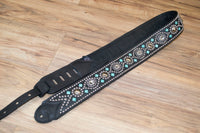 Carlino Crystal and Turquoise Guitar Strap