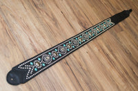 Carlino Crystal and Turquoise Guitar Strap