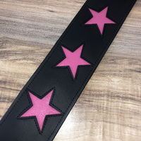 Custom Carlino Pink Star Guitar Strap