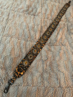 Carlino Leopard leather purse/bag strap black studs