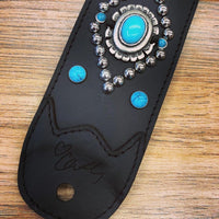 Carlino Orinathi Signature Turquoise Guitar Strap adjustable version