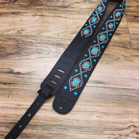 Carlino Orinathi Signature Turquoise Guitar Strap adjustable version